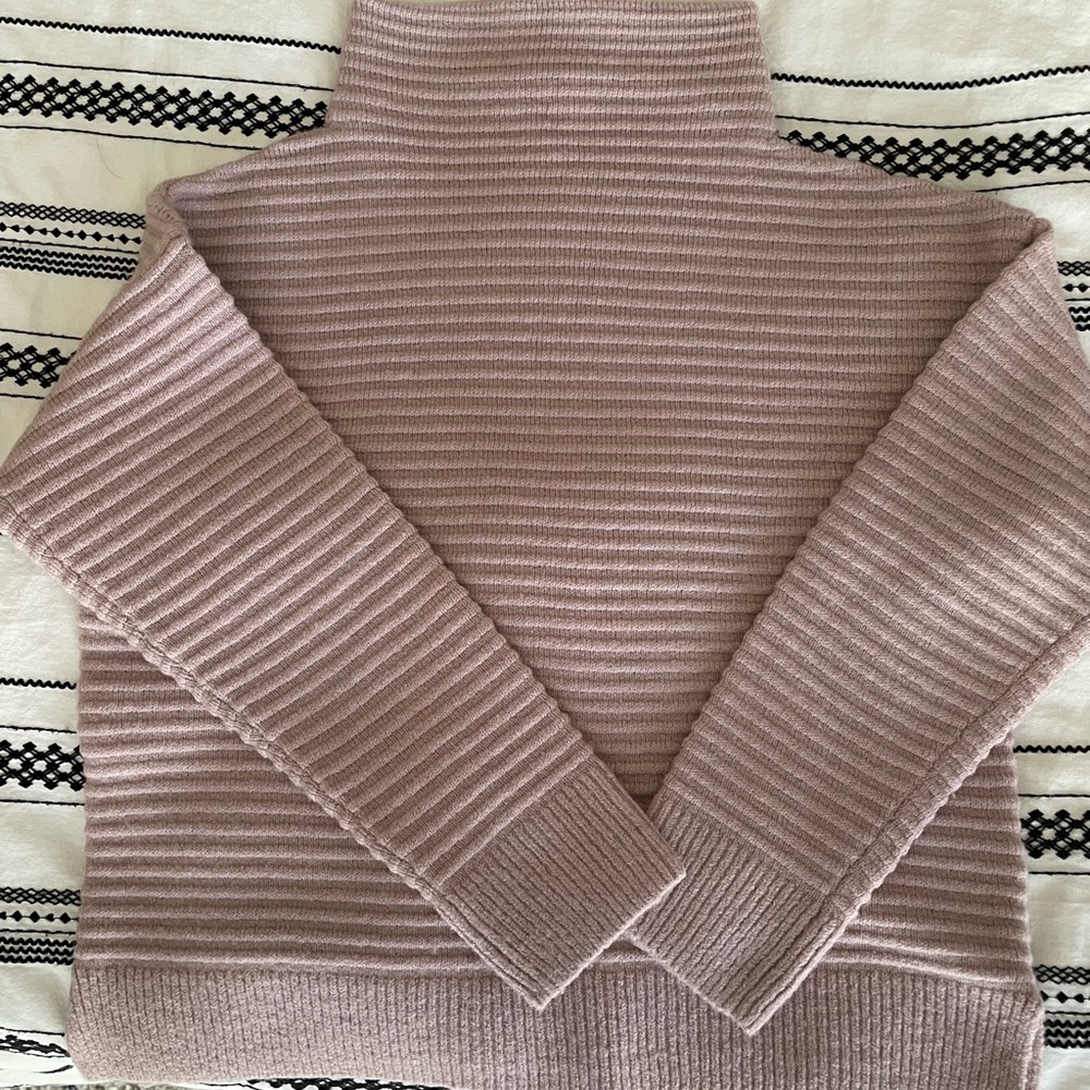 MADEWELL Mock Turtleneck Sweater - Mauve